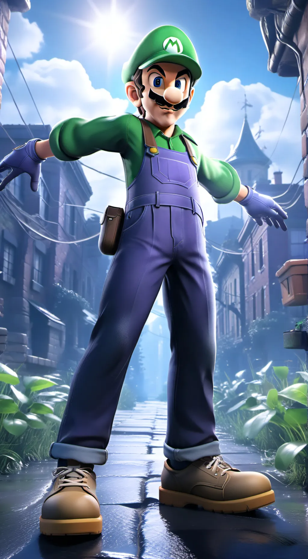 ai character: Waluigi background