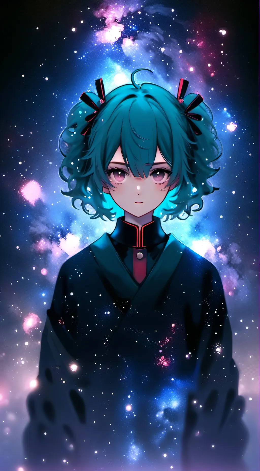 ai character: Chica galaxia background