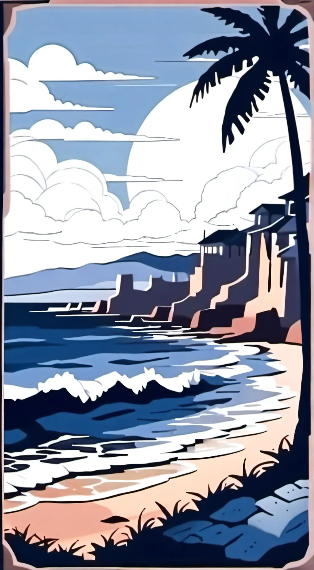 ai character: MHA BEACH background