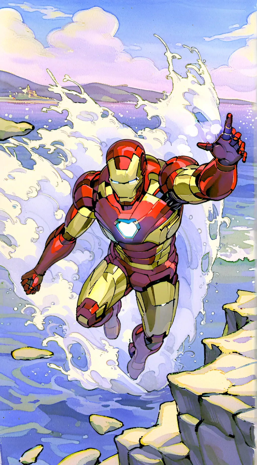 ai character: avengers  background