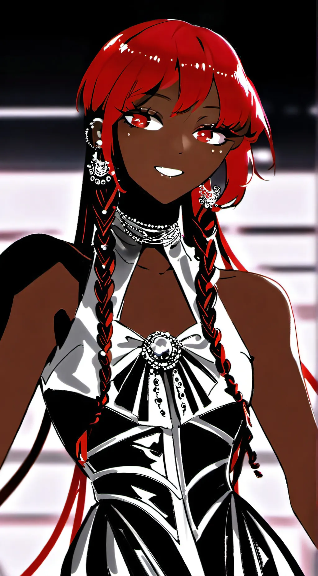 ai character: Model Iegeanna background