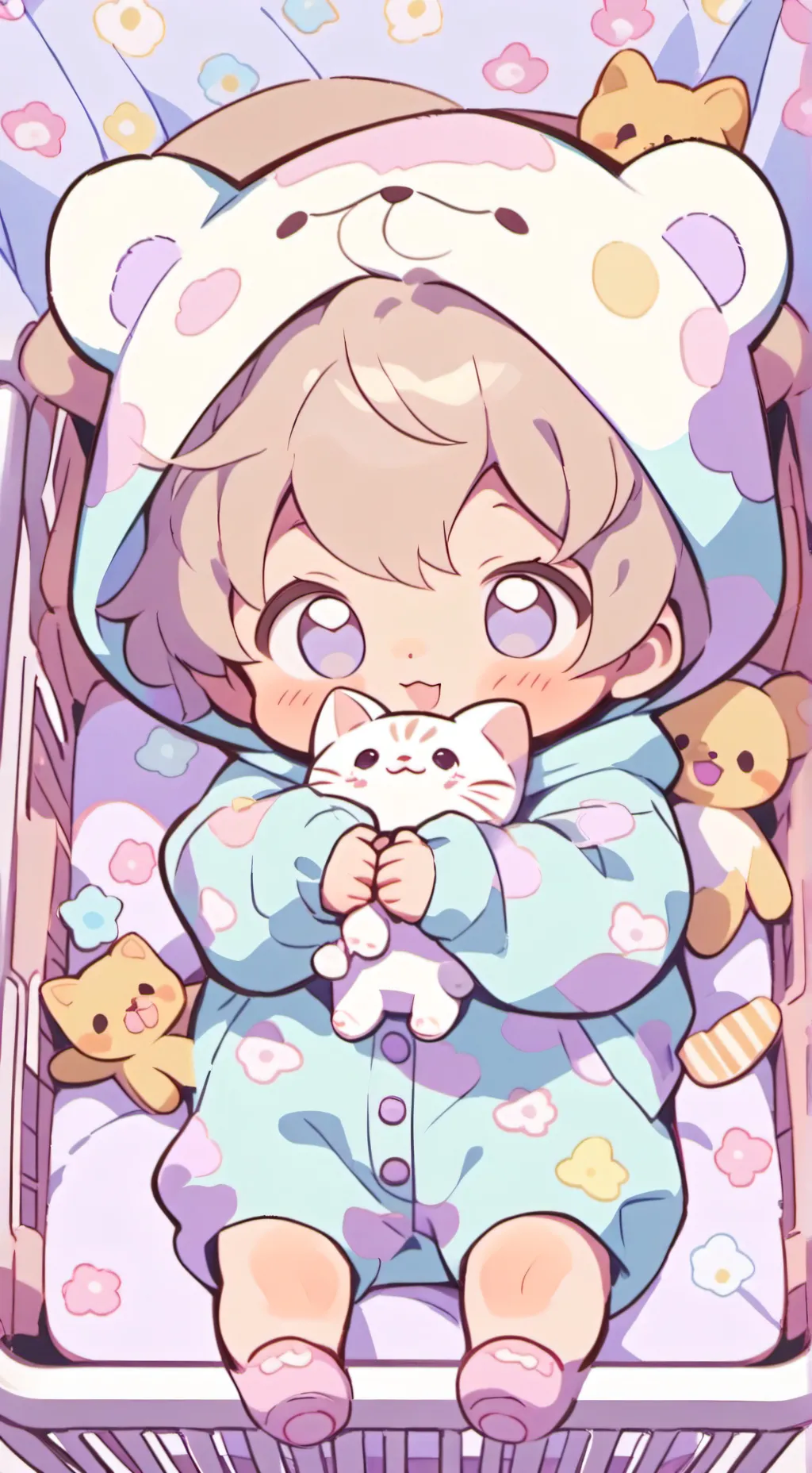 ai character: baby Miri  background