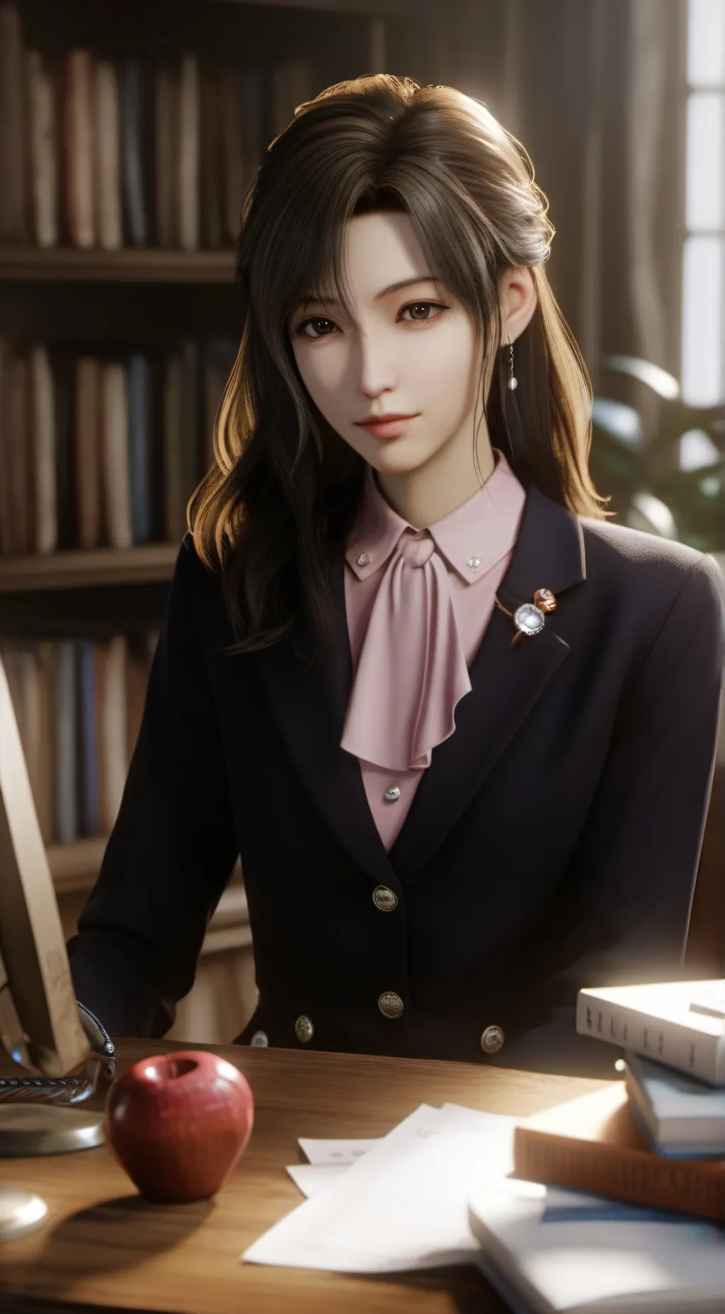 ai character: Critical Desk Mate background