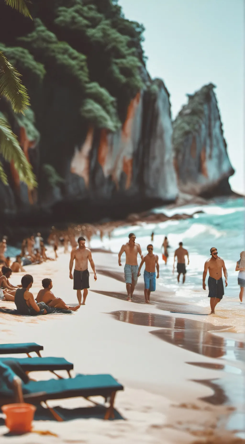 ai character: beach sim background
