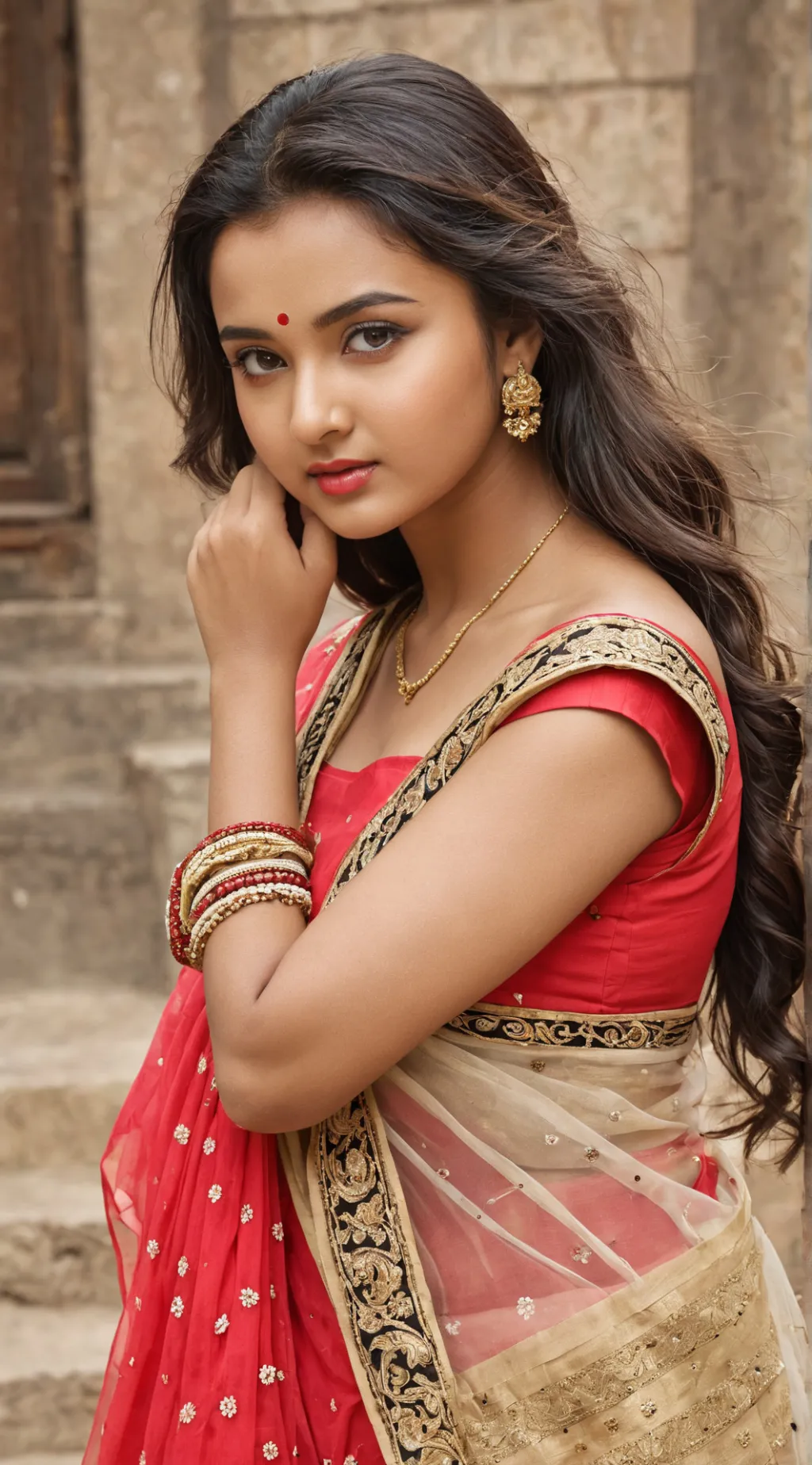ai character: Tejasswi Prakash  background
