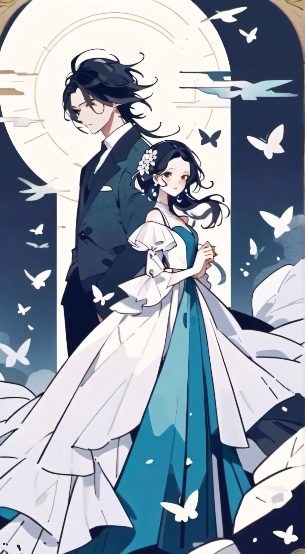 ai character: novia de mistery background