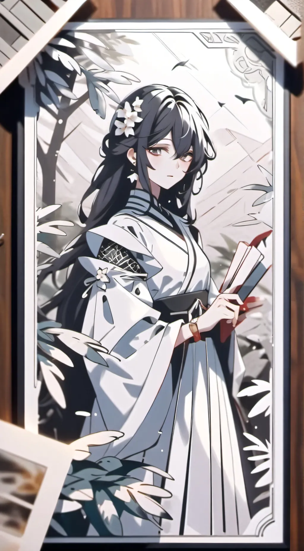 ai character: Siren~🖤🤍 background