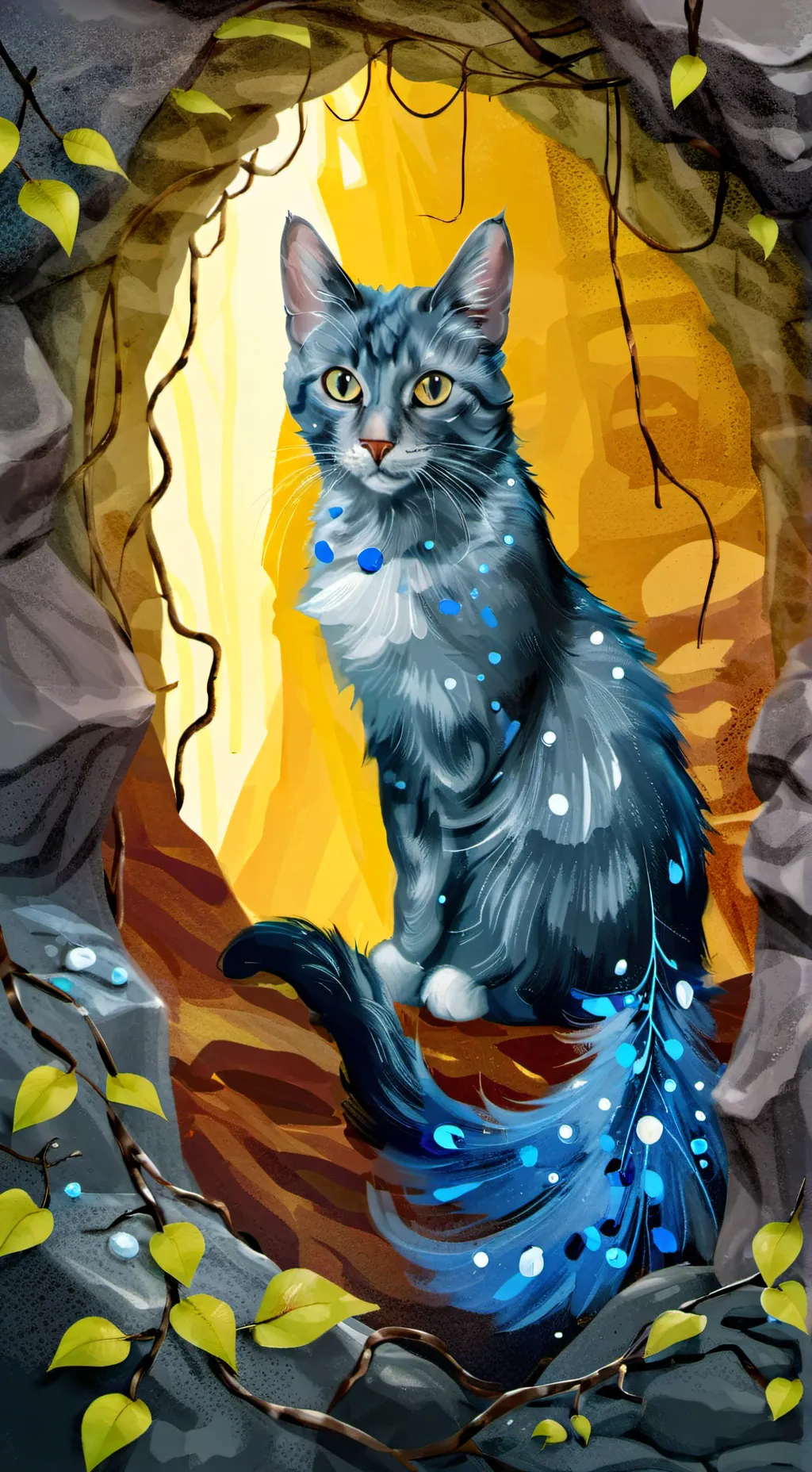 ai character: cinderpelt  background