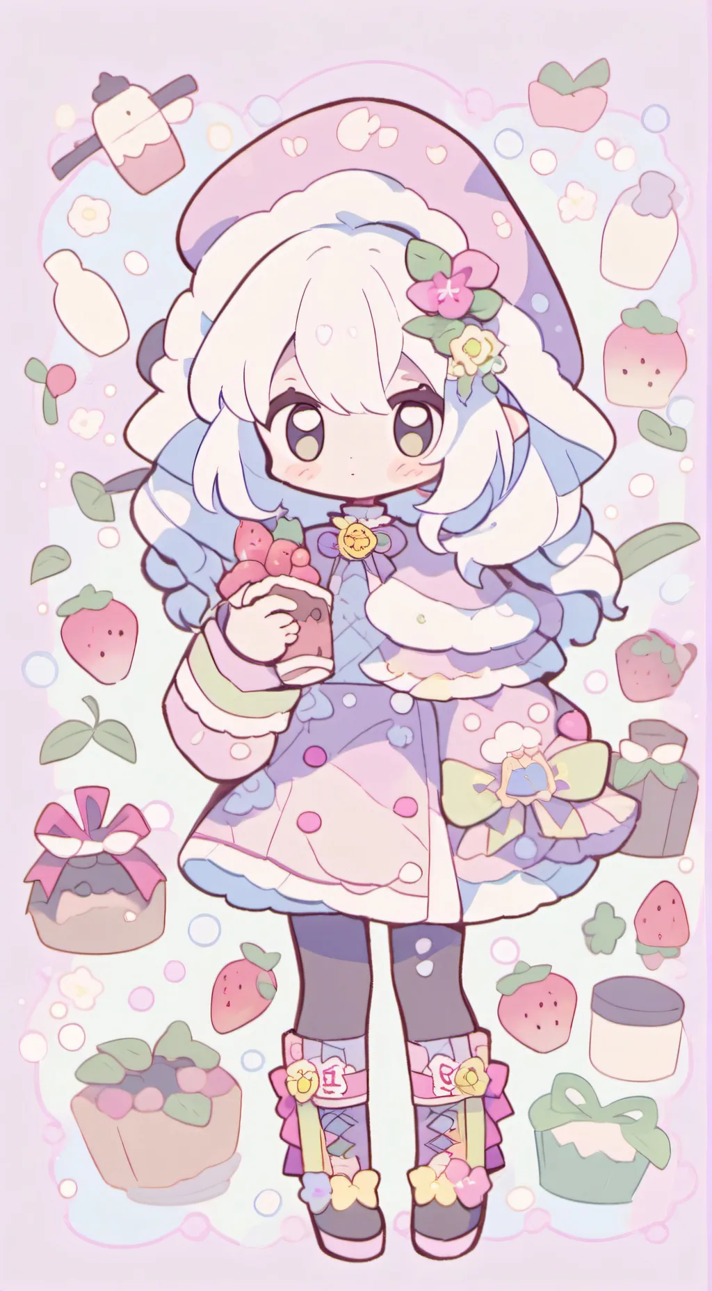 ai character: fruitcake background