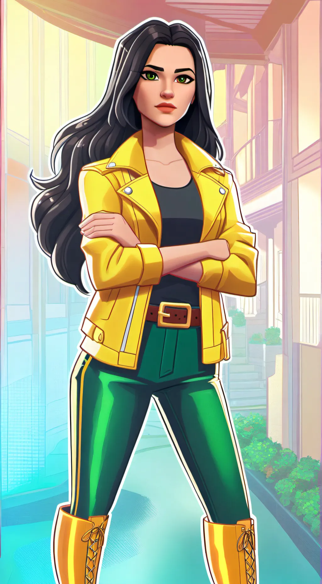 ai character: Yellow jacket  background