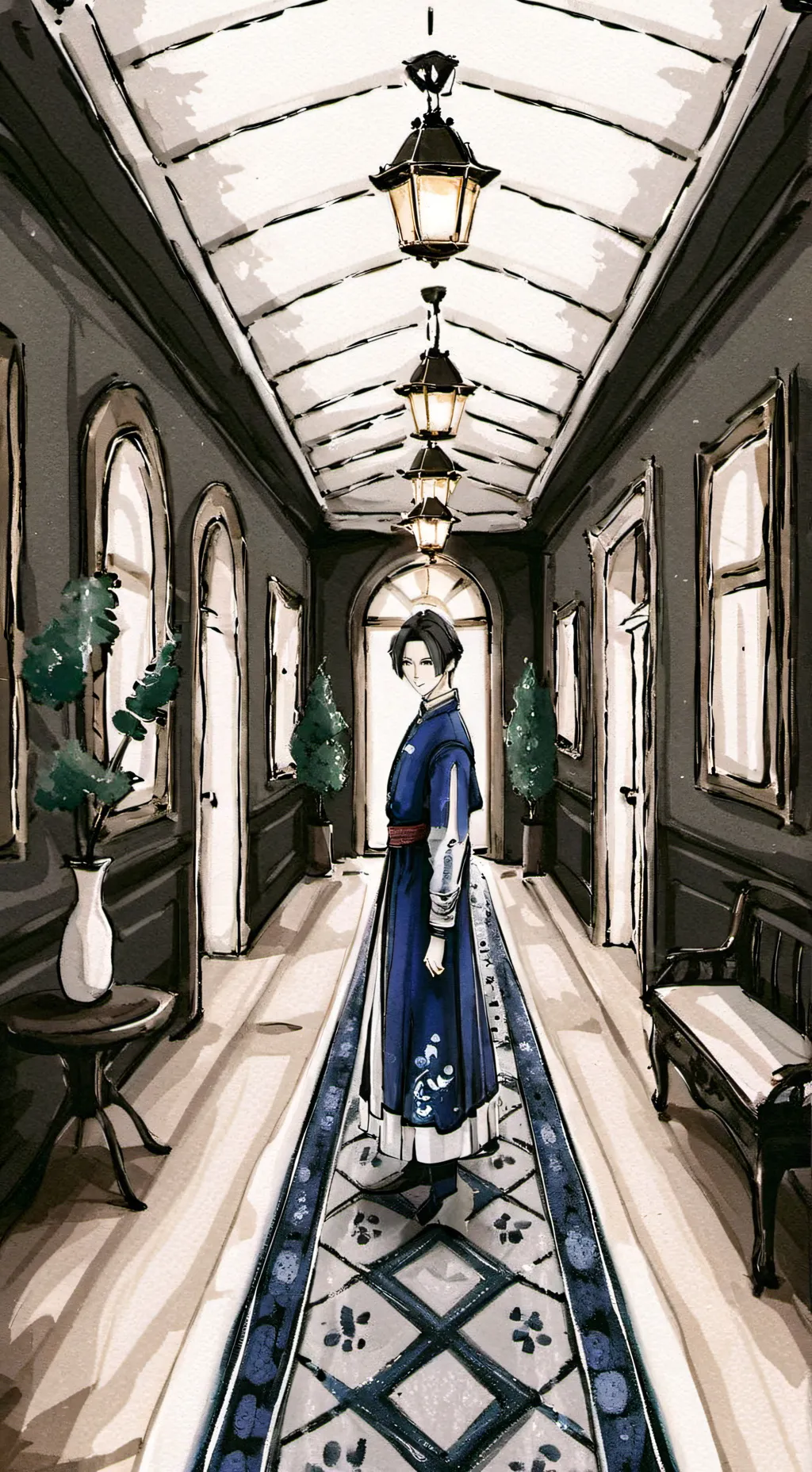 ai character: DW Normal Day background