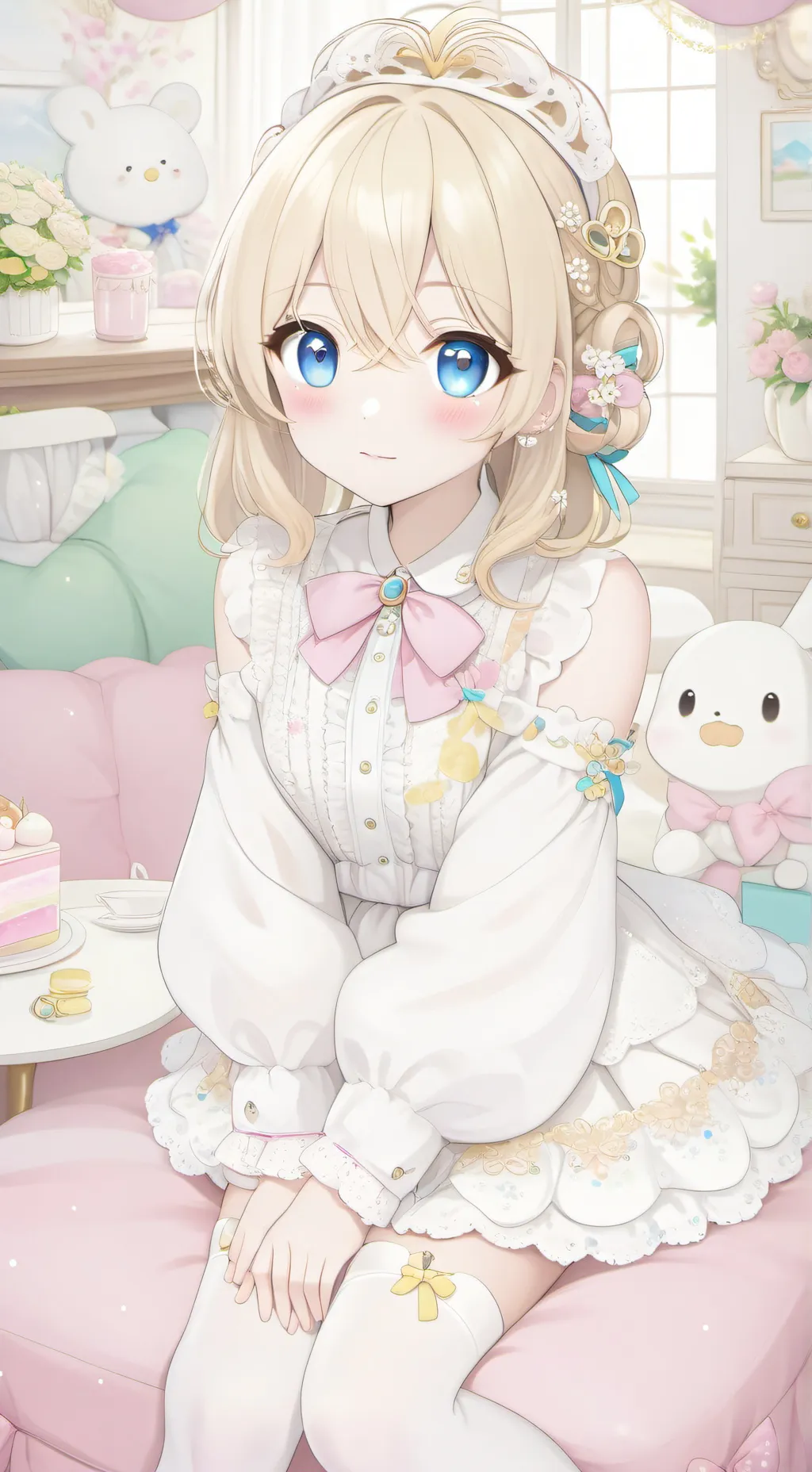 ai character: blossom background