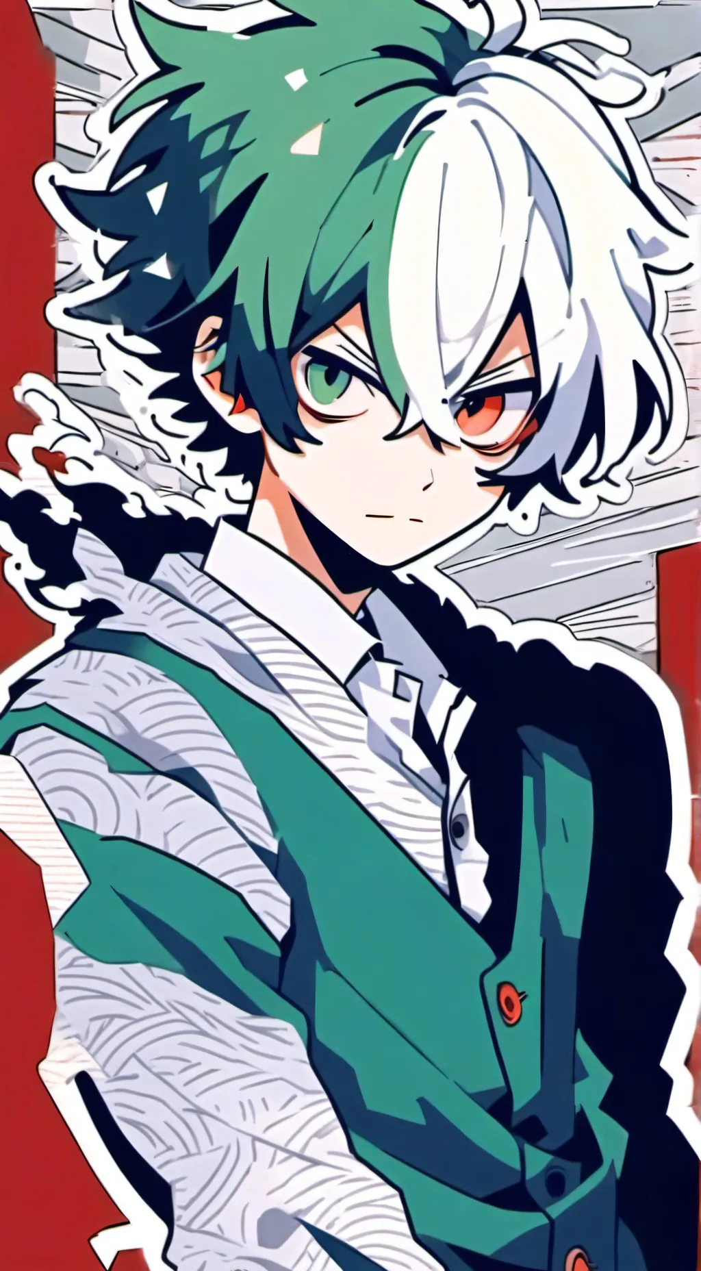 ai character: Villian deku  background