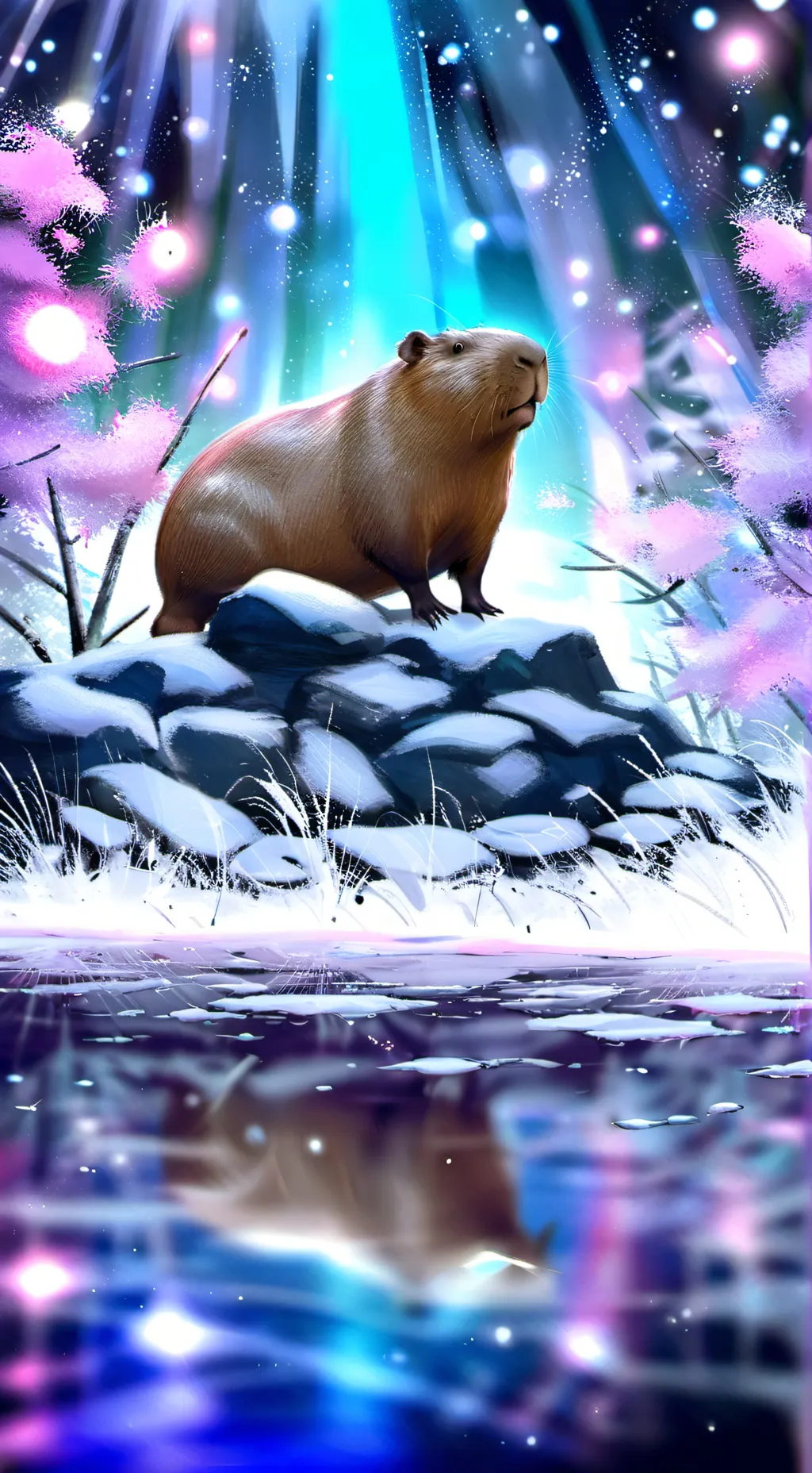 ai character: Capybara  background