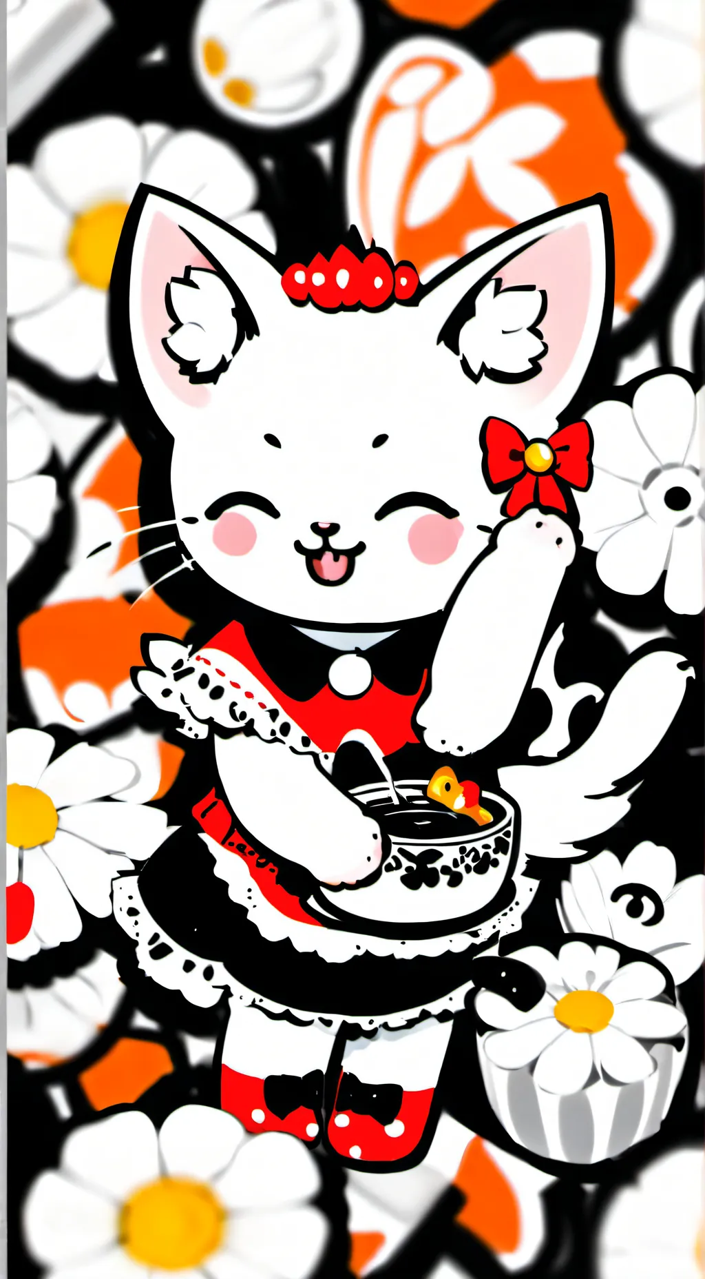 ai character: gatita  background