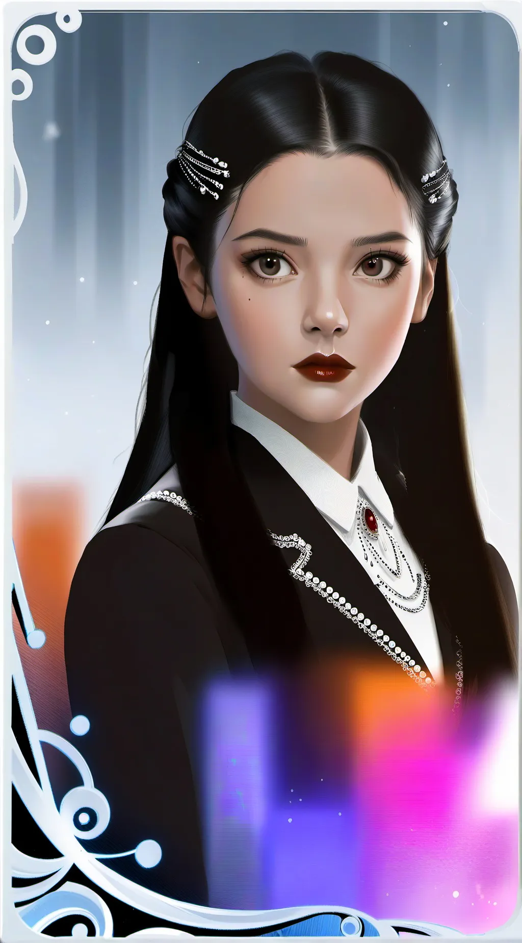 ai character: Mercoledì  background
