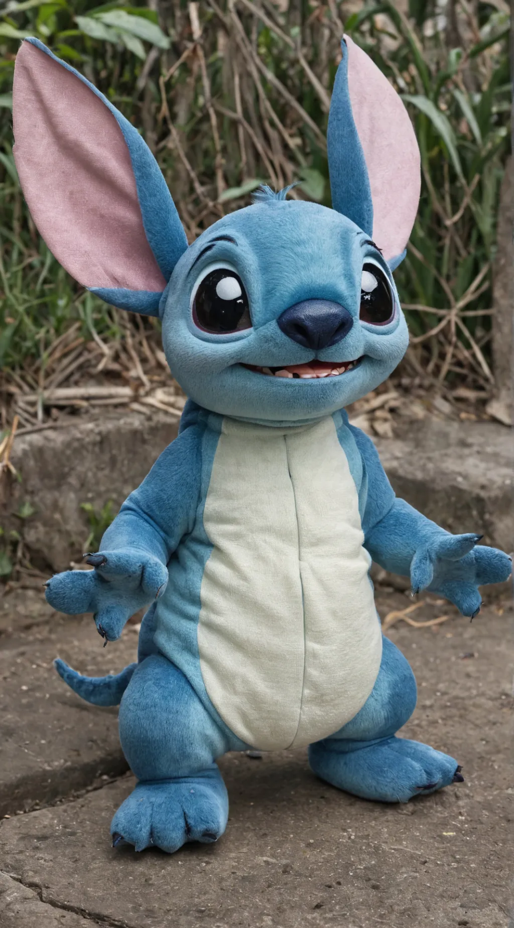 ai character: Stitch  background