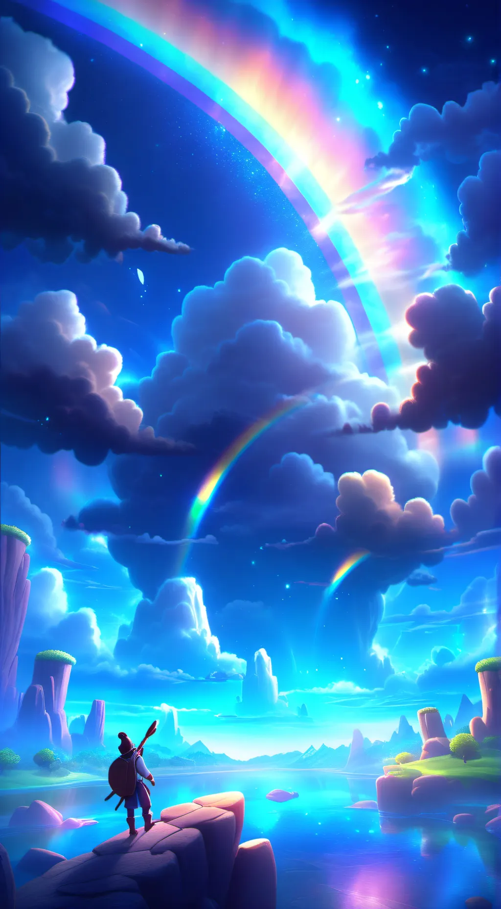 ai character: rainbow disease background