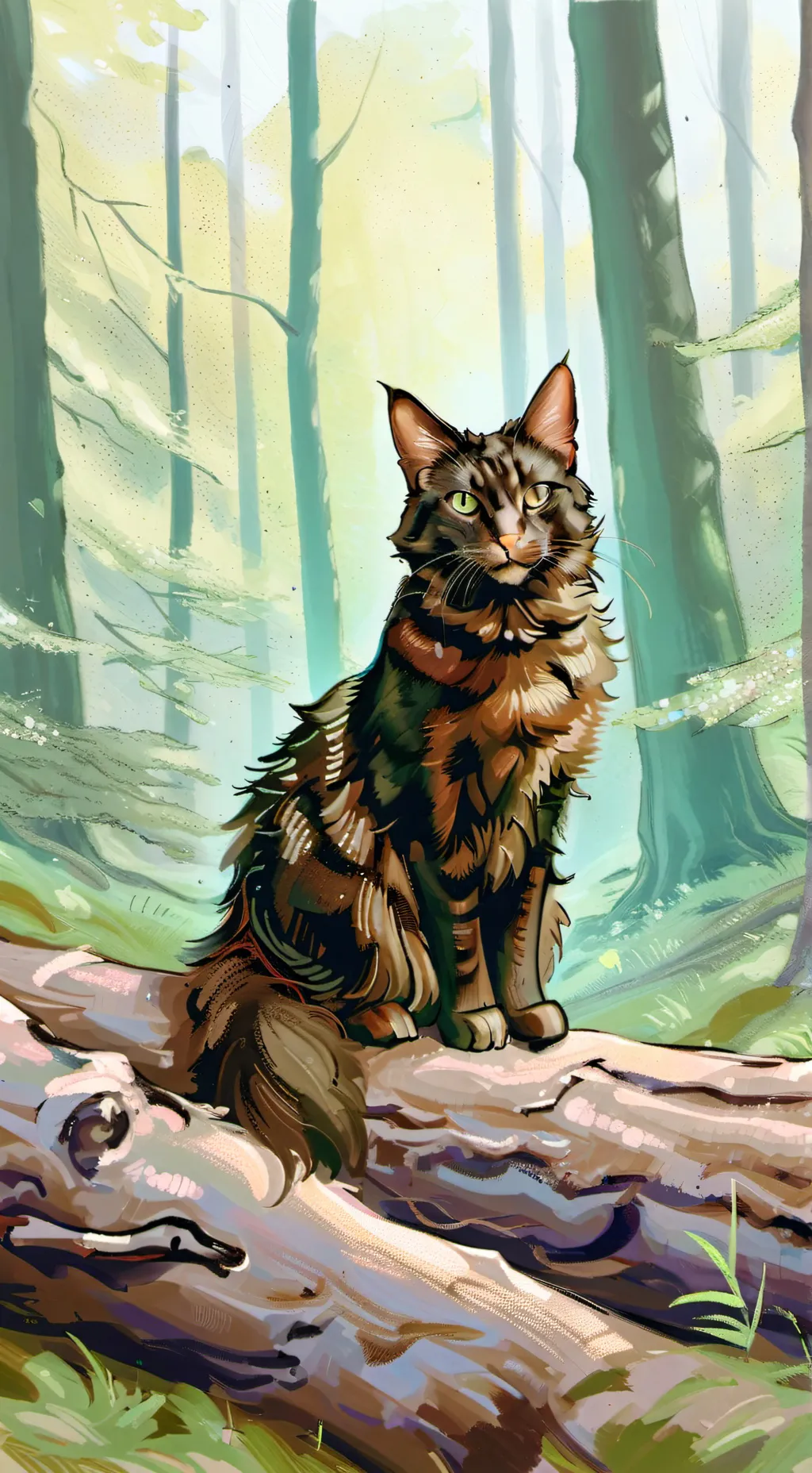 ai character: brambleclaw  background