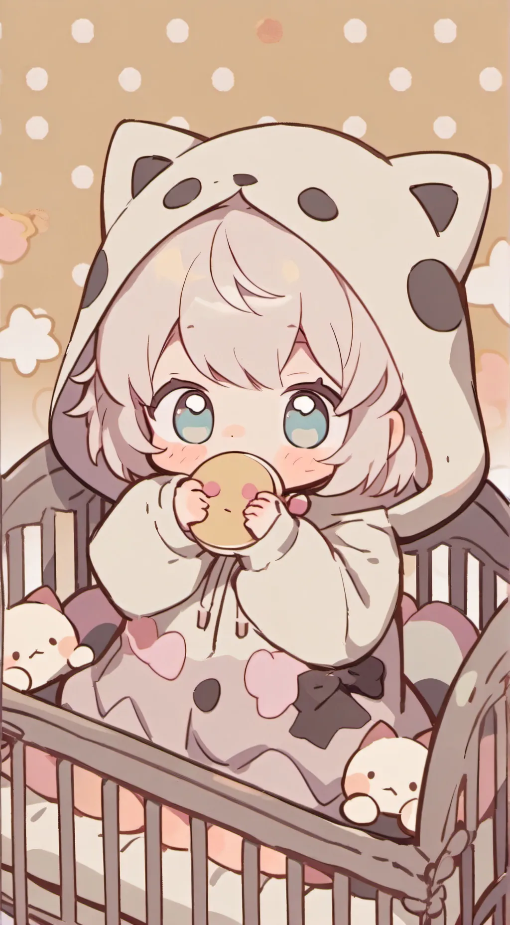 ai character: baby Emma  background