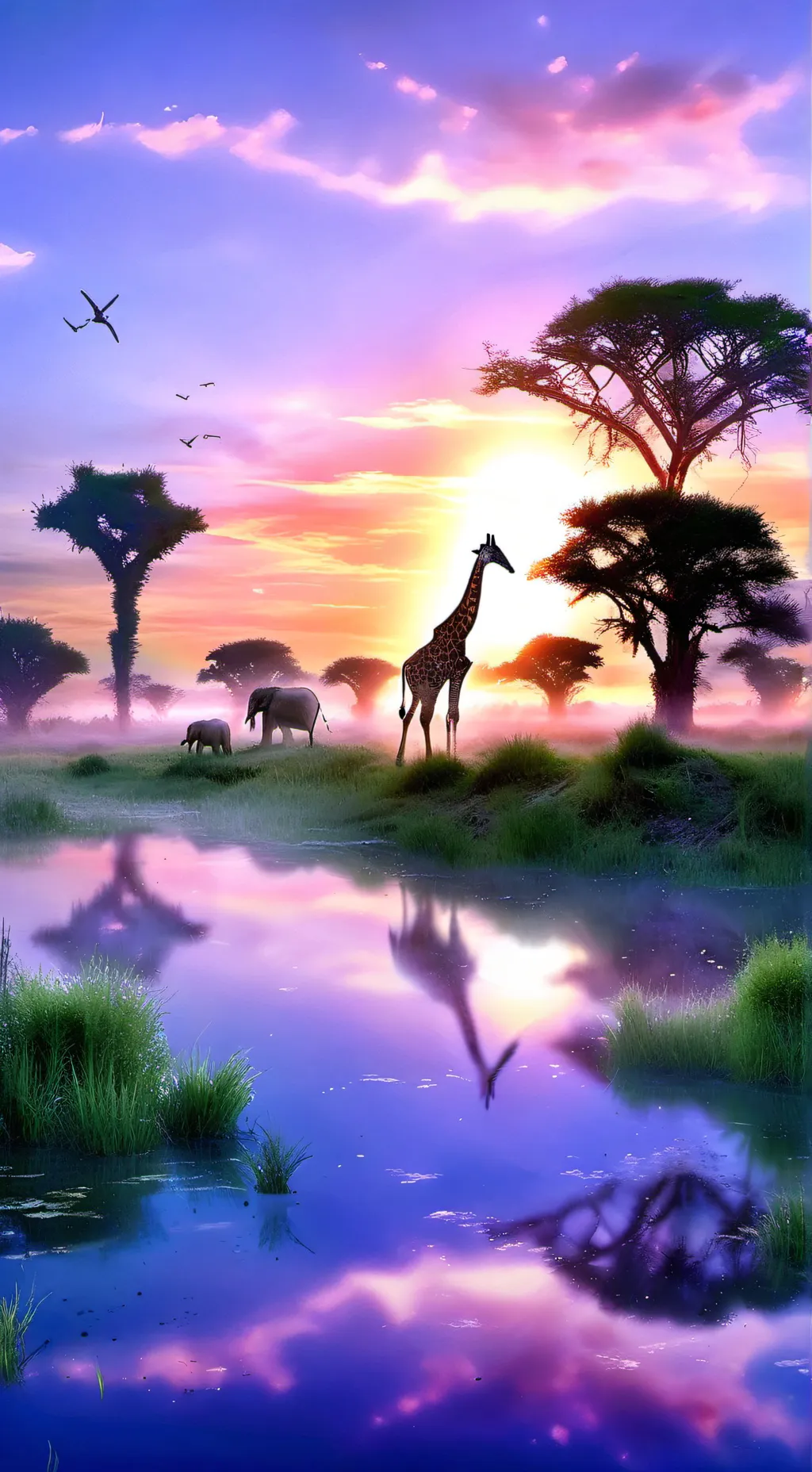 ai character: africa animais  background