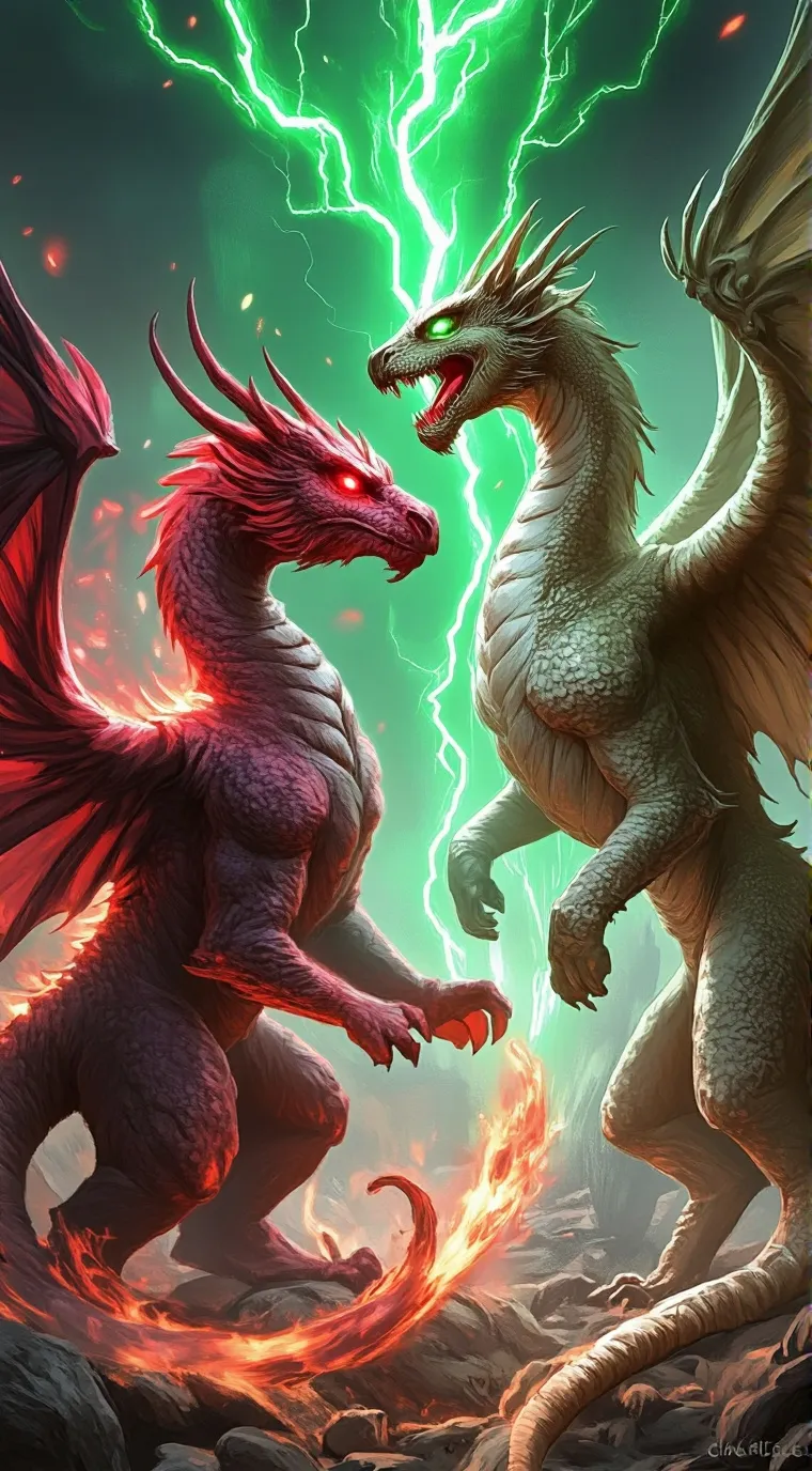 ai character: 🌙🌠♡Two Dragons♡👑🌌 background