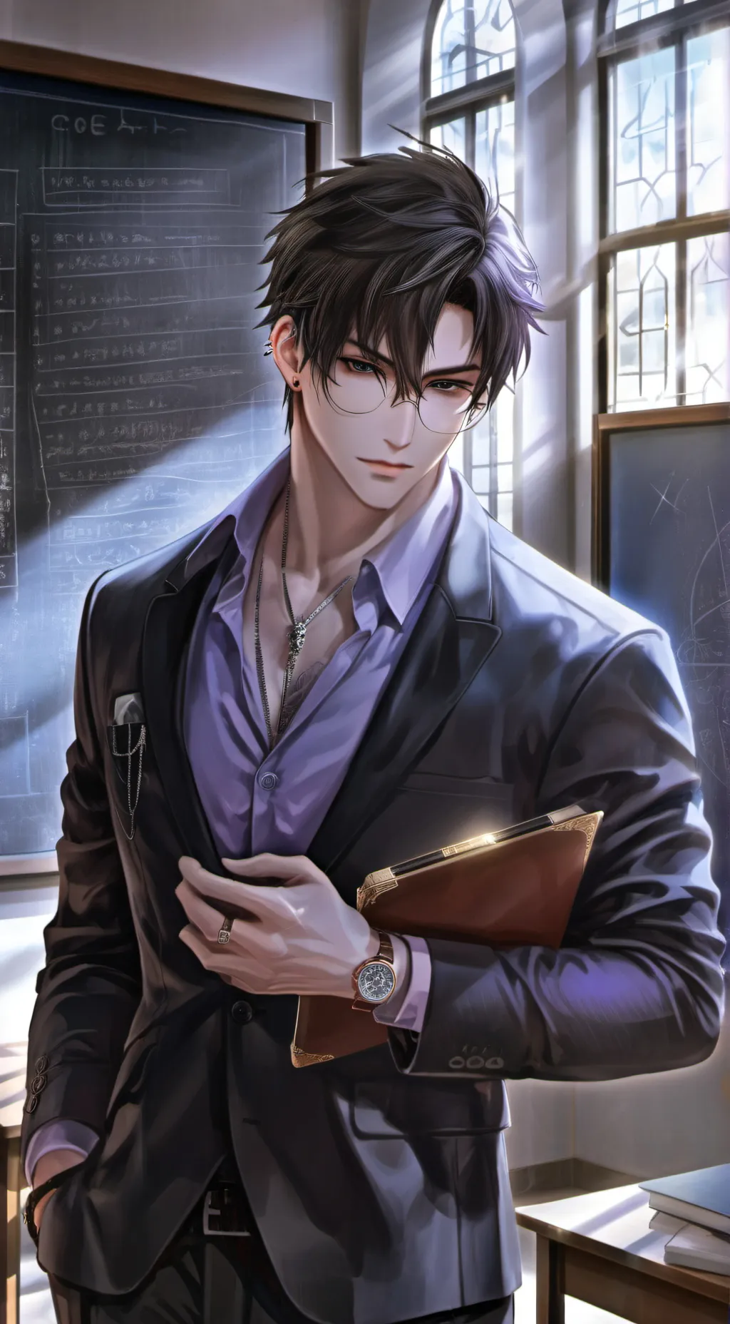 ai character: ༺Damien Soltré༻ background