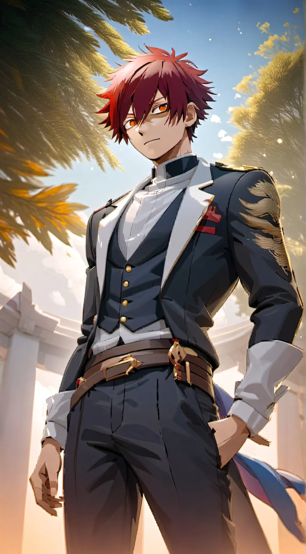 ai character: Shoto Todoroki 👄🤑 background