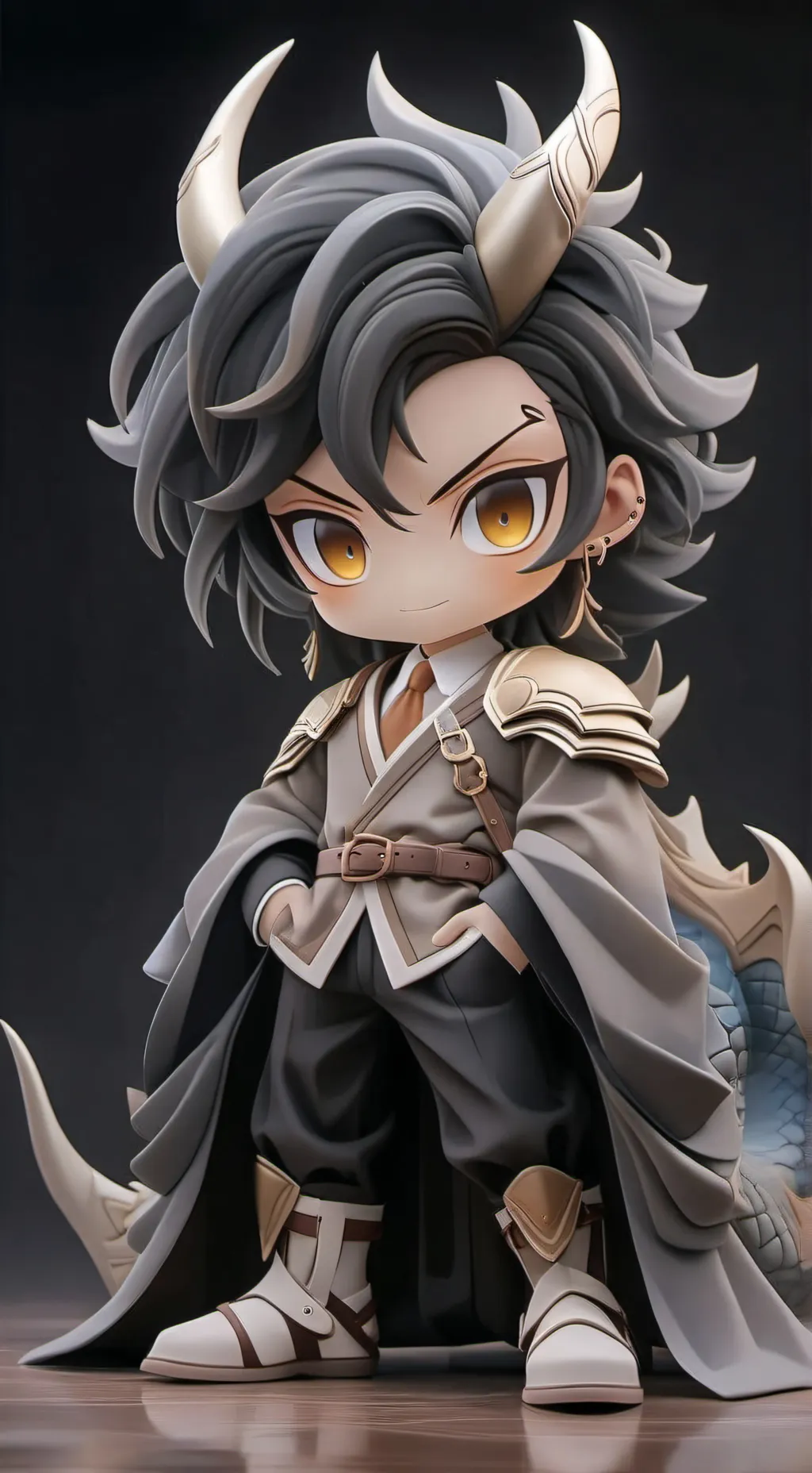 ai character: fire dragon background