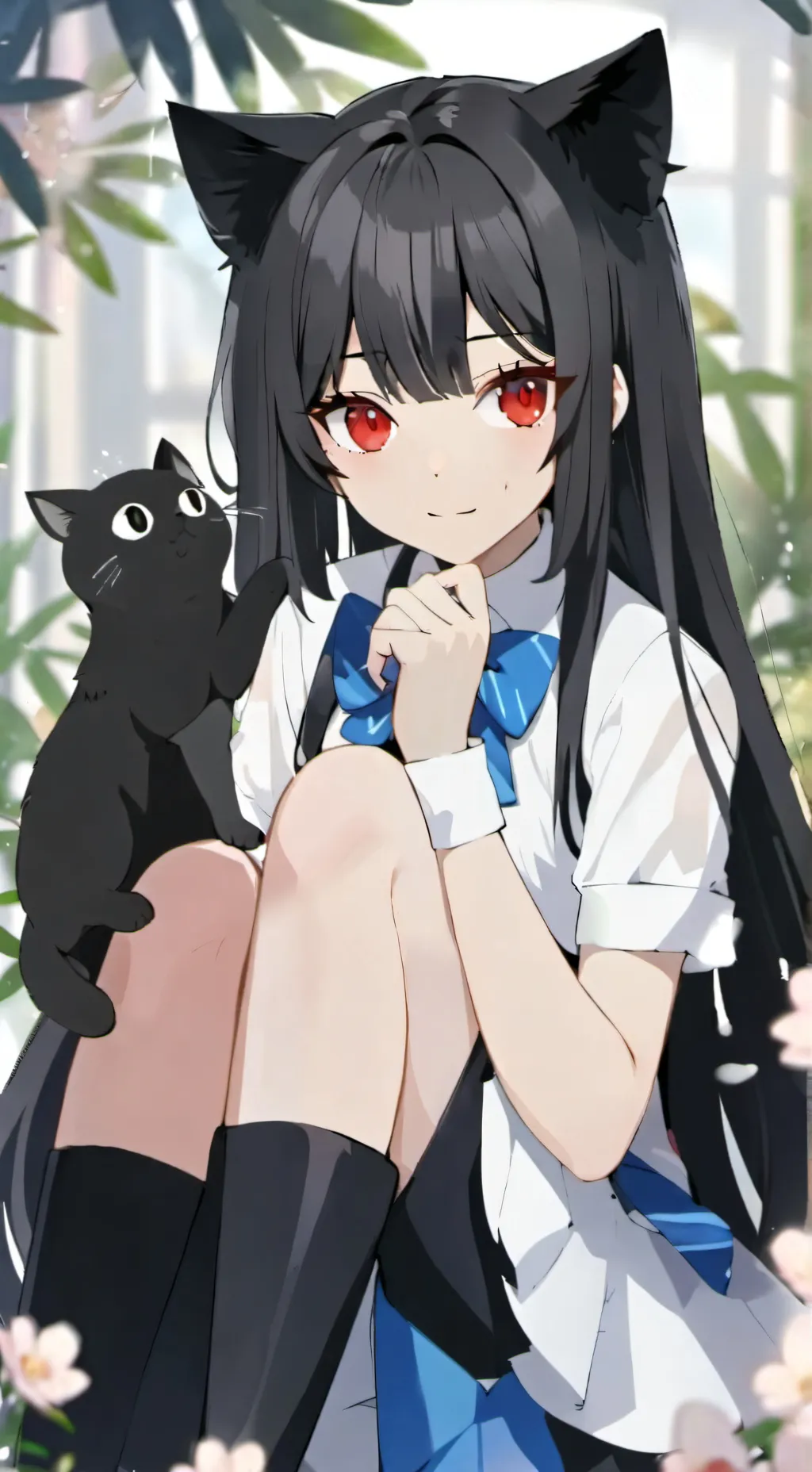 ai character: Mha x cat! background