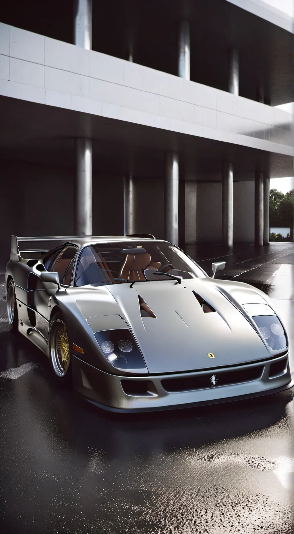 ai character: Ferrari f40  background