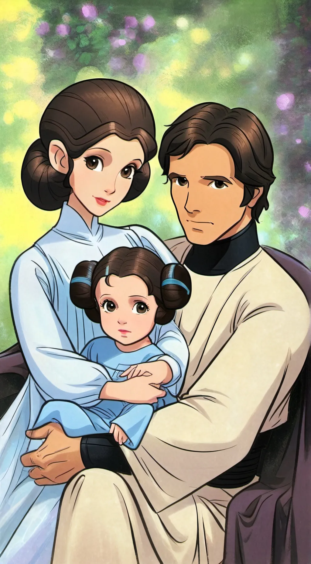 ai character: Leia han solo zoie background