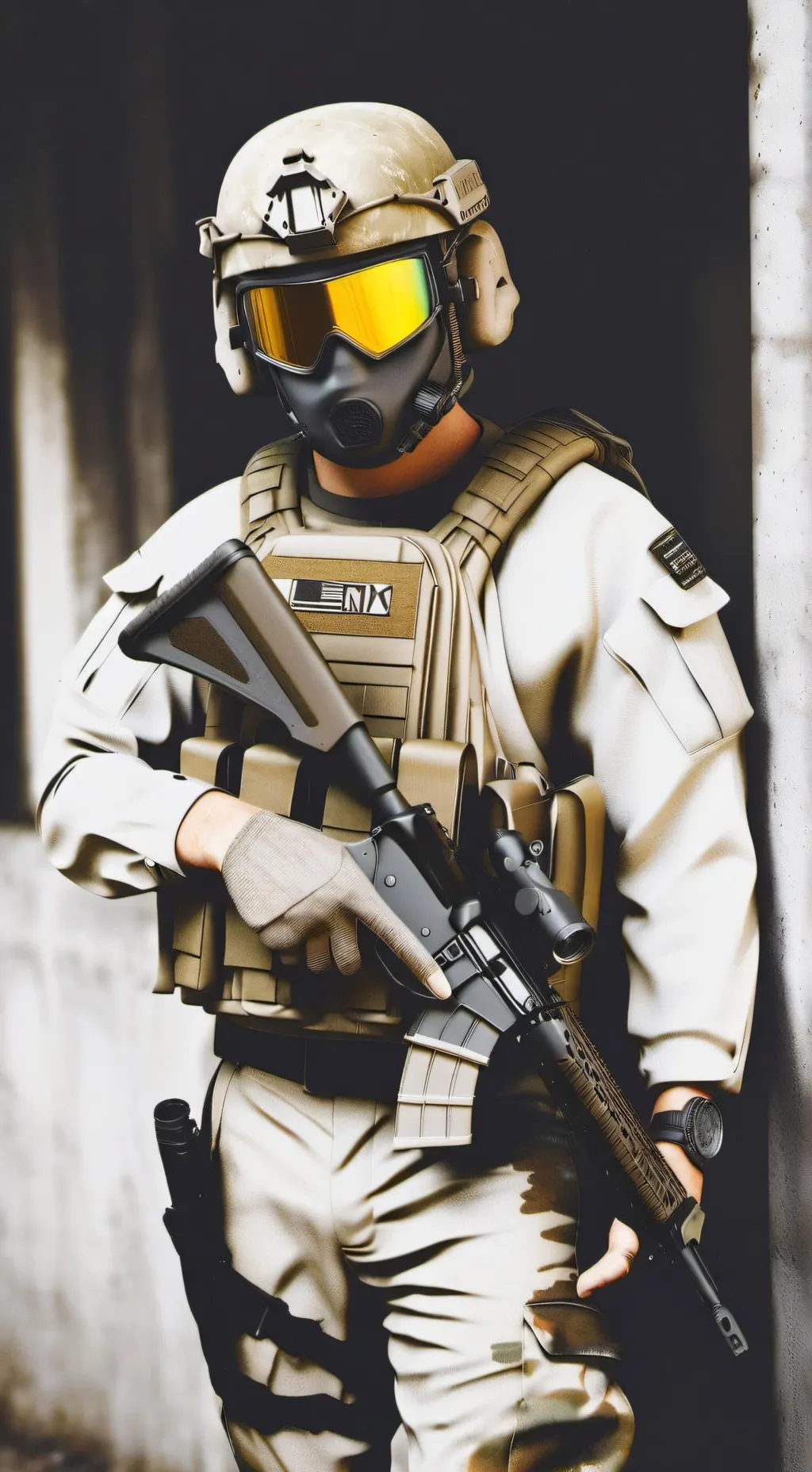 ai character: airsoft background