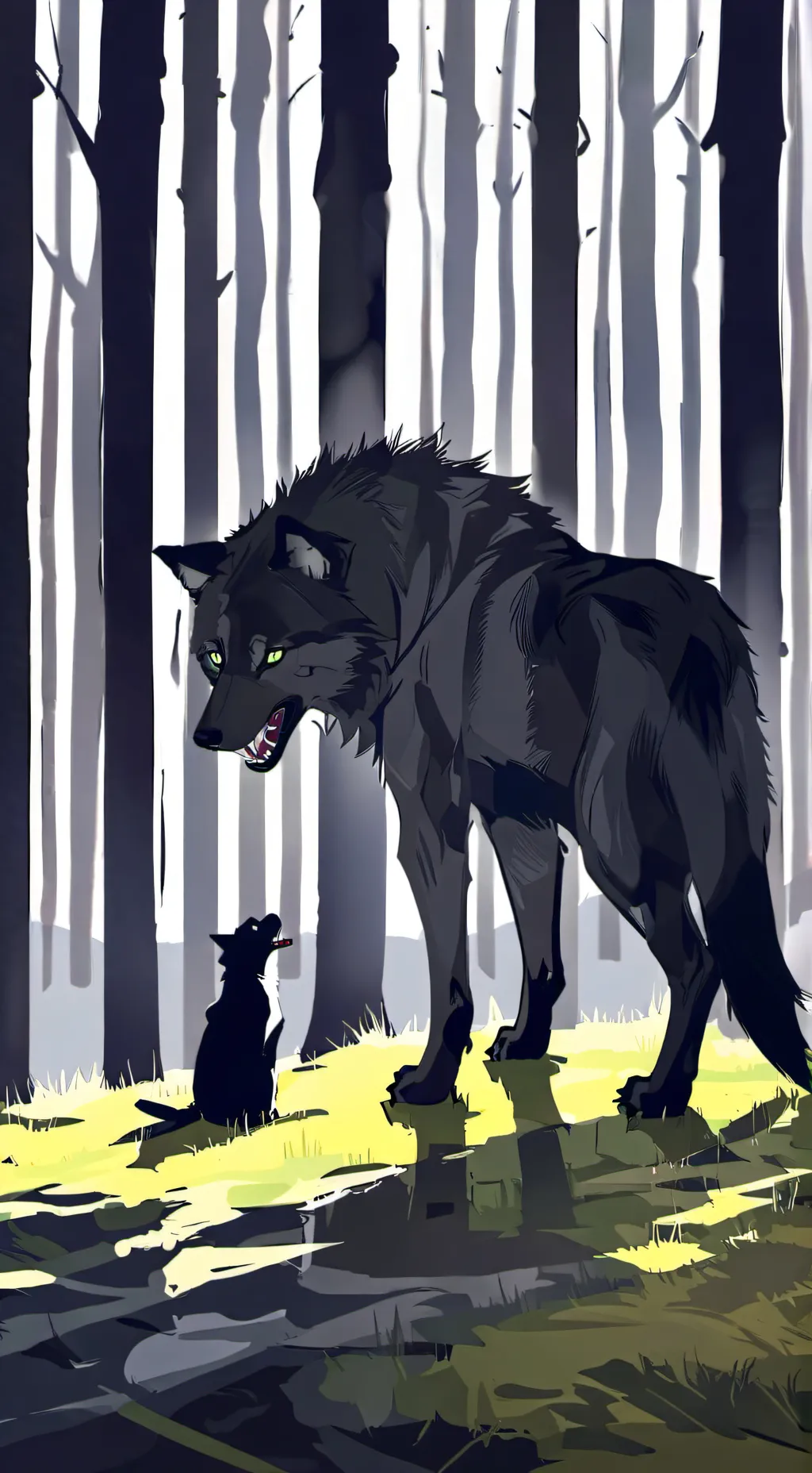 ai character: Warrior wolves-6- background