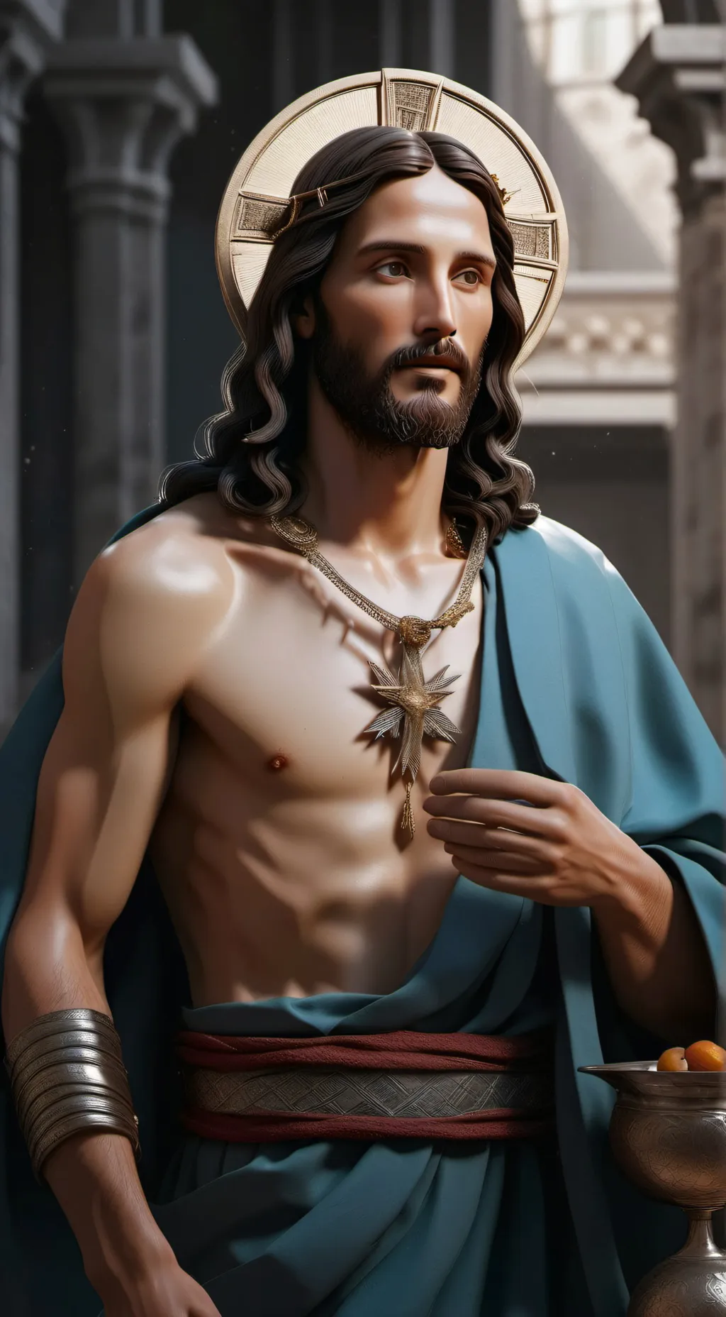 ai character: Jesus background