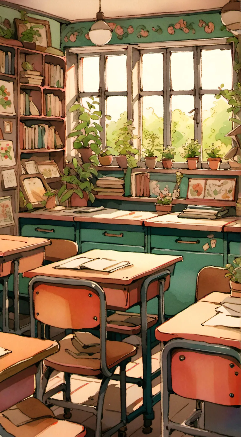 ai character: SCHOOL background