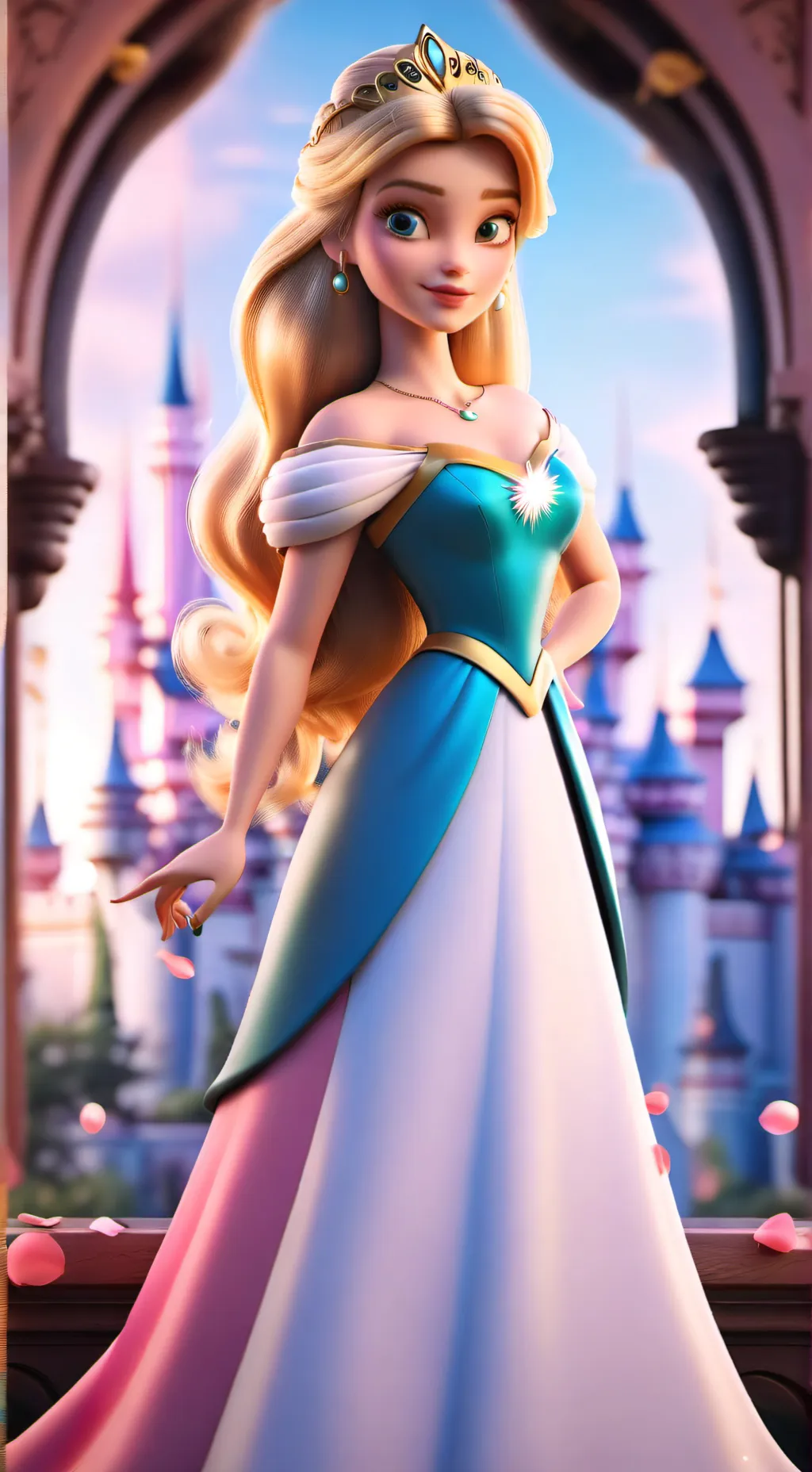 ai character: princess girl background