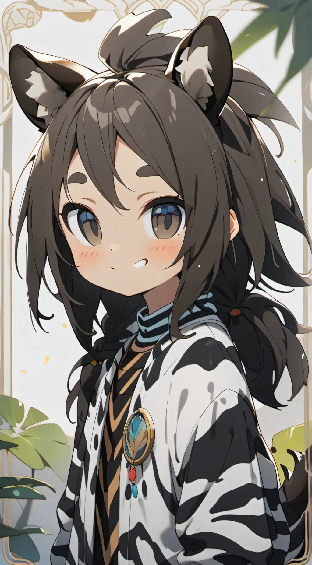 ai character: Zebra Furry Spirit background