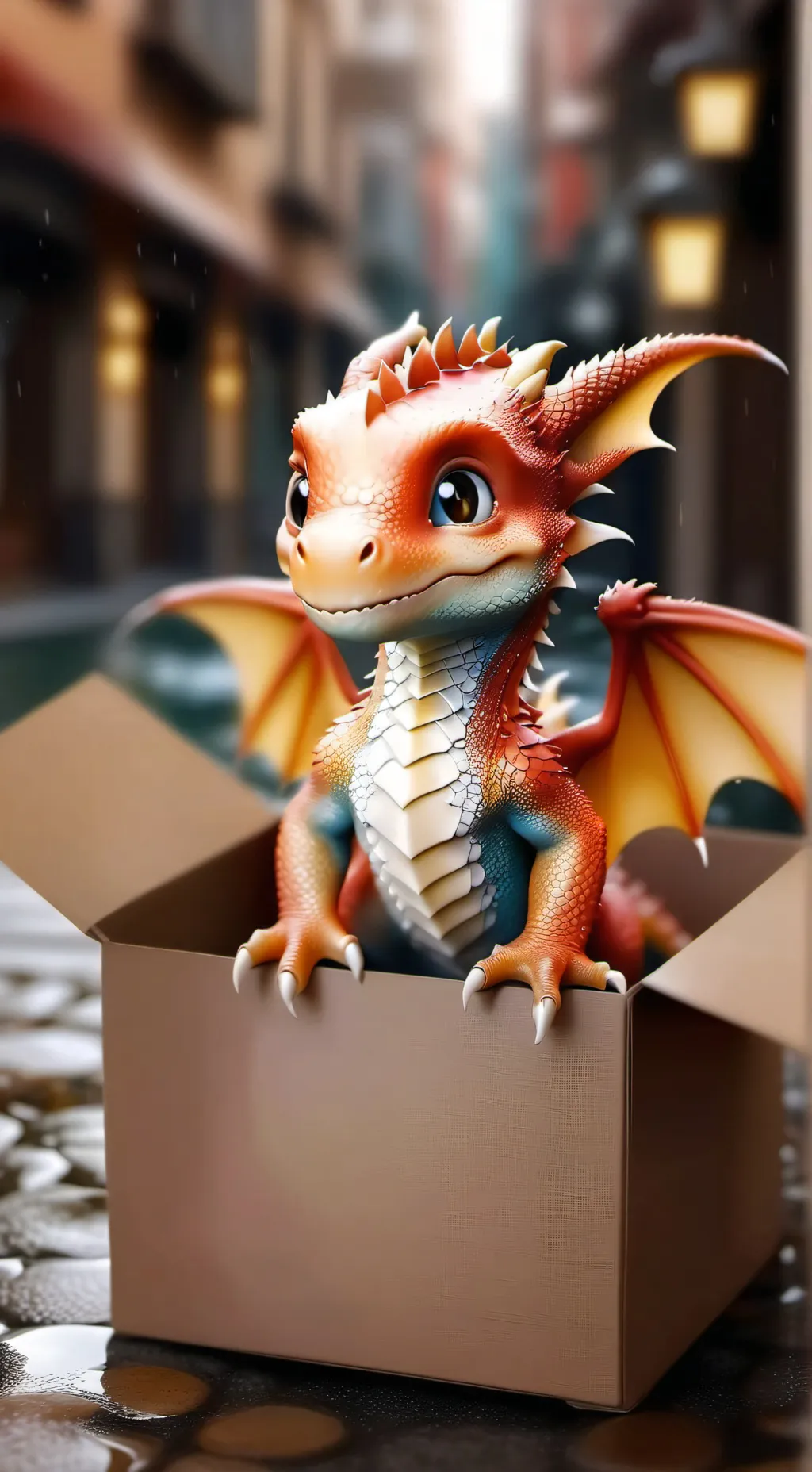 ai character: baby dragon background