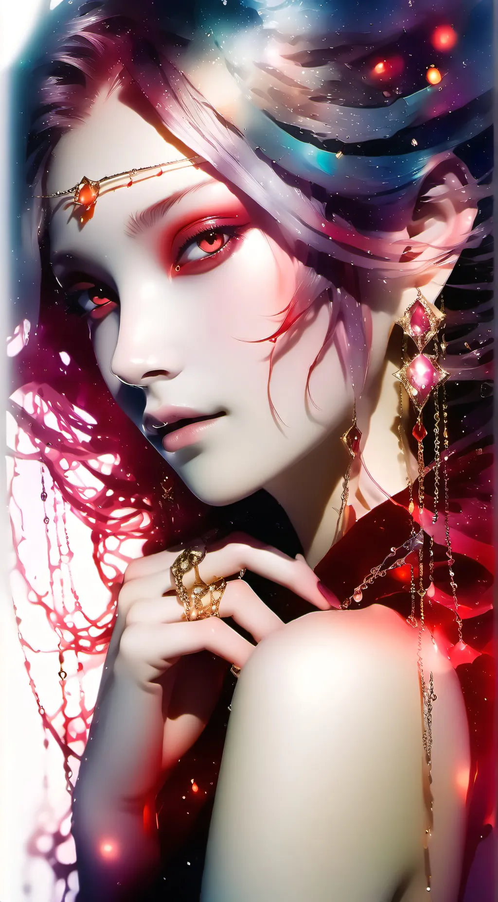 ai character: Scarlet background