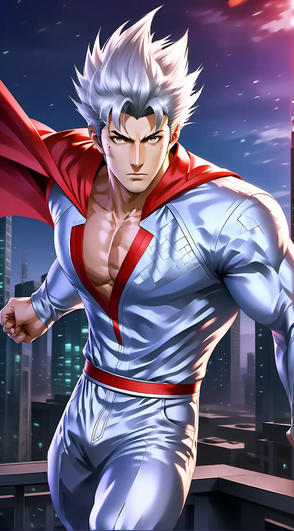ai character: Saitama background