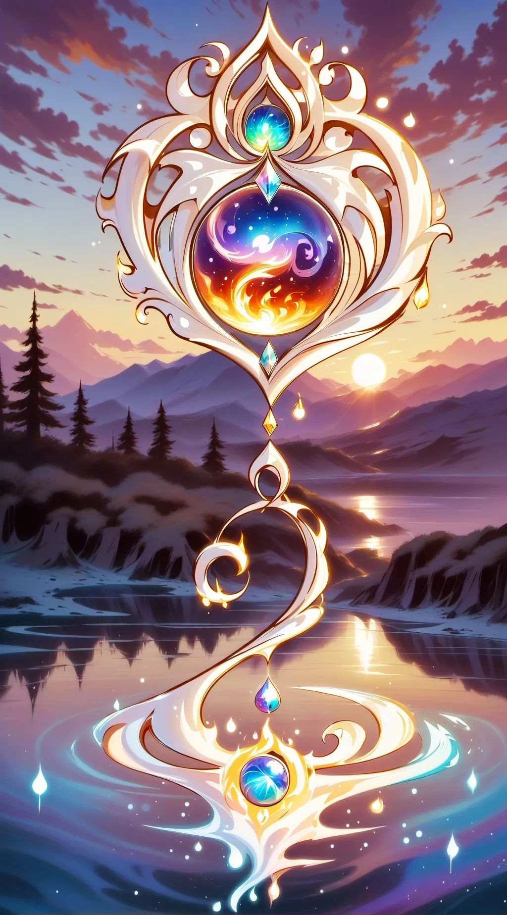 ai character: Elements power background