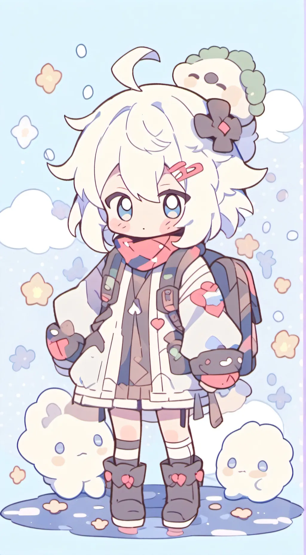 ai character: KIRIKAMI ❤️💛 background