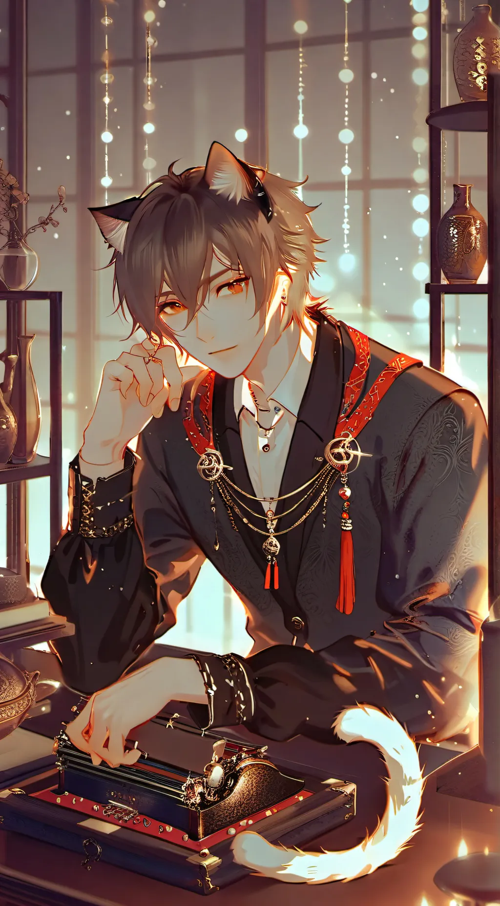 ai character: Safada Spirit Feline background