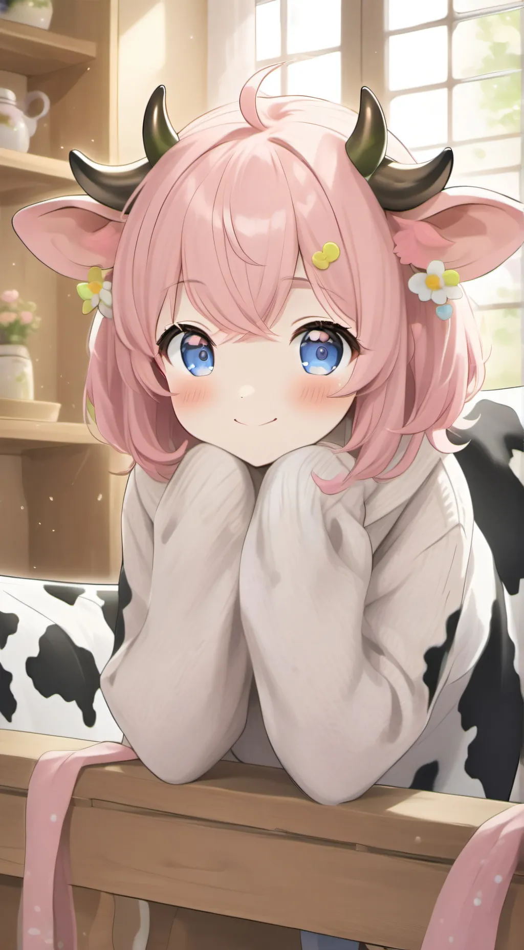 ai character: Cow Leader Furry background