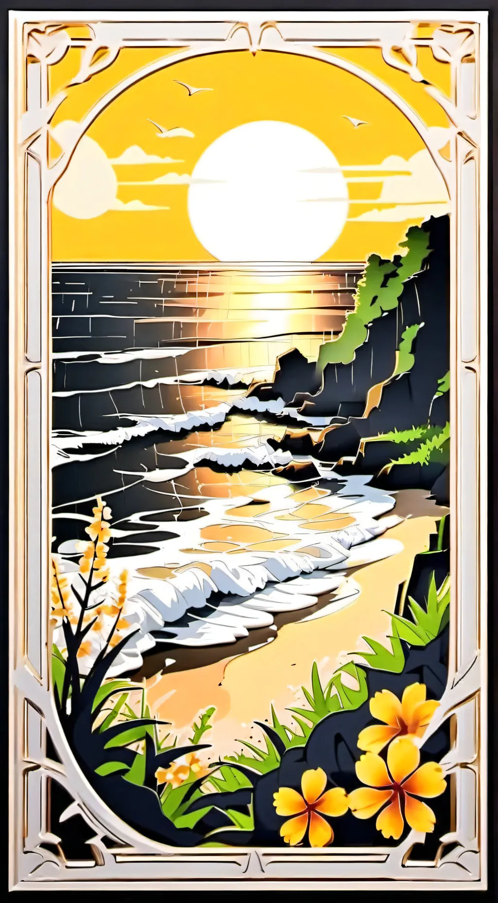 ai character: Kny vacation background