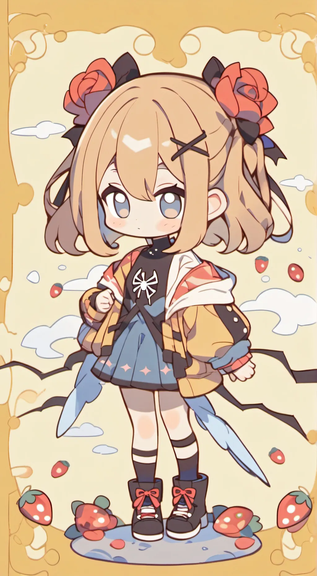 ai character: spider girl background