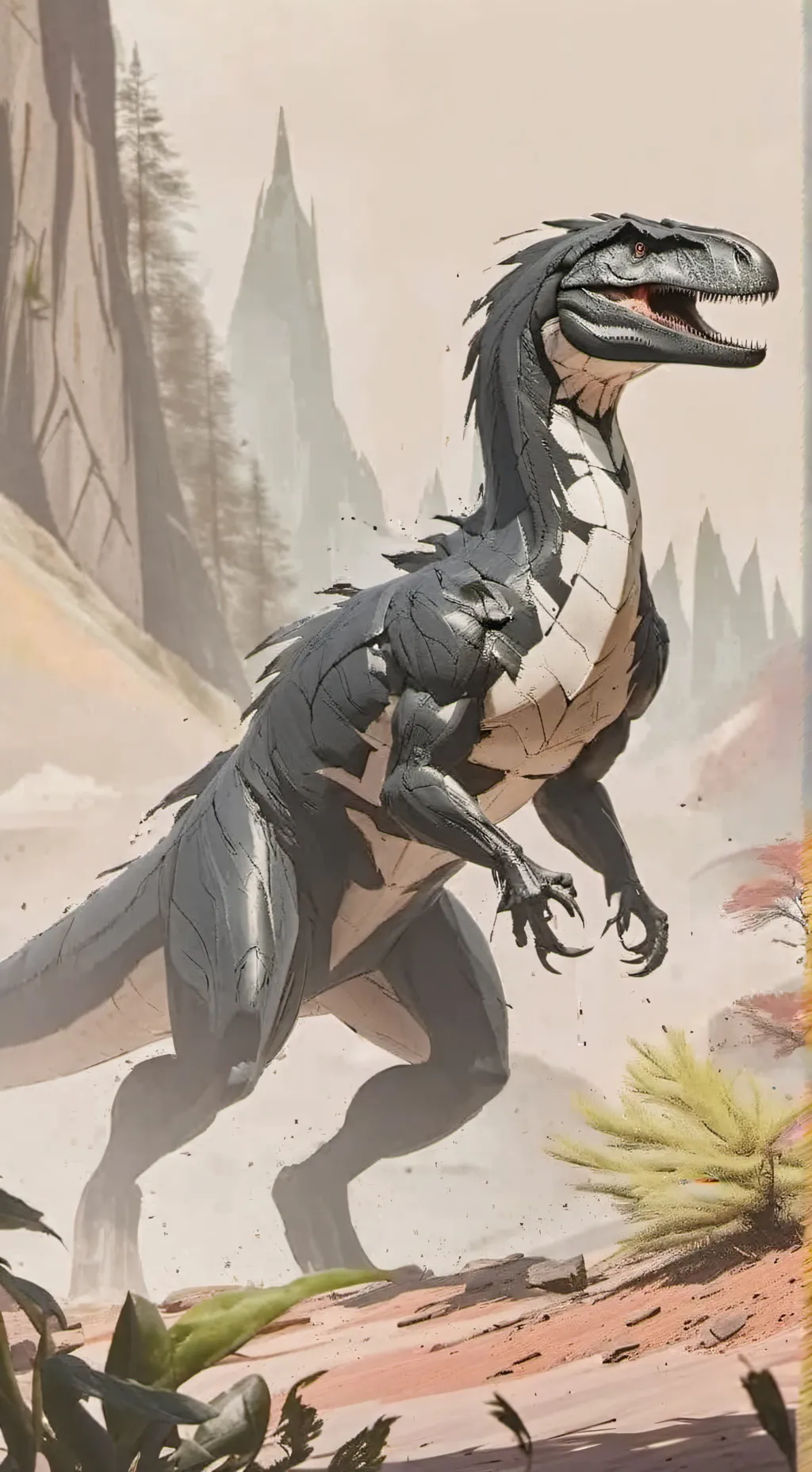 ai character: indoraptor  background
