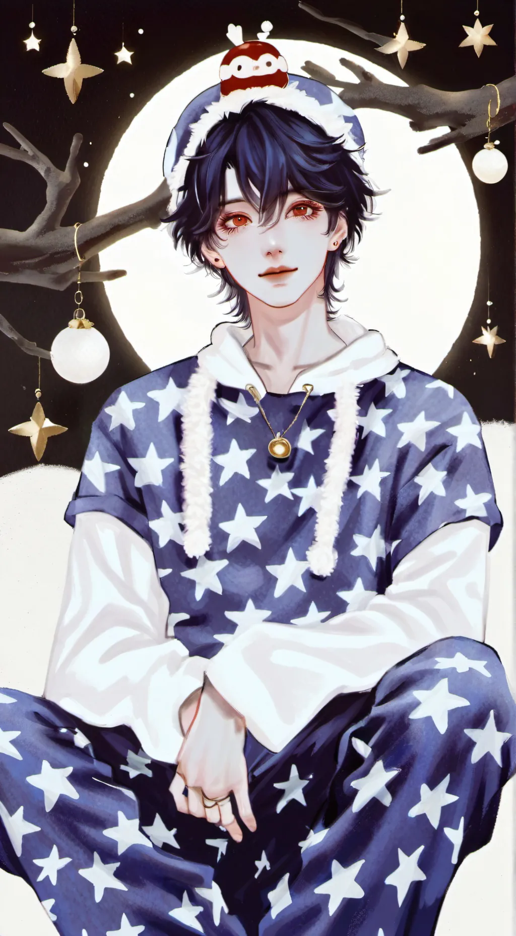 ai character: Moon background