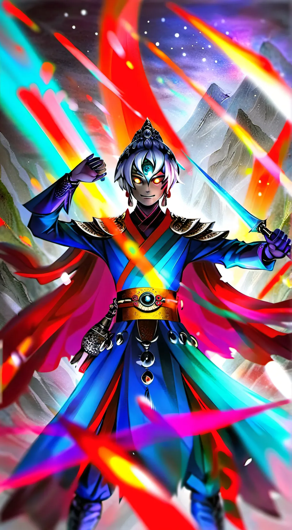 ai character: Kaiya of the Azure background